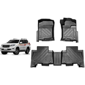 toyota land cruiser floor mats – all weather custom fit heavy duty mats (front & rear set)