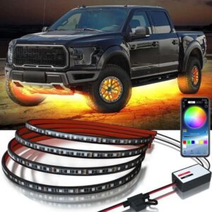 car underglow neon led lights – rgb waterproof ambient lighting kit
