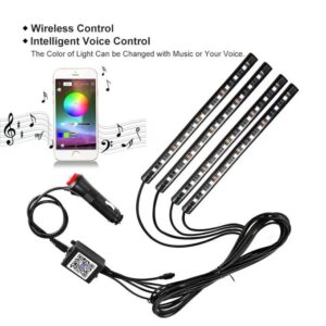 car interior led lights – rgb ambient lighting kit for cabin