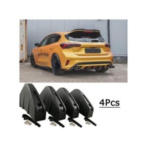 universal 4pcs rear lip diffuser – sporty aerodynamic rear bumper fins