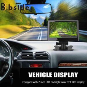7" car tft monitor – hd display for rearview & entertainment