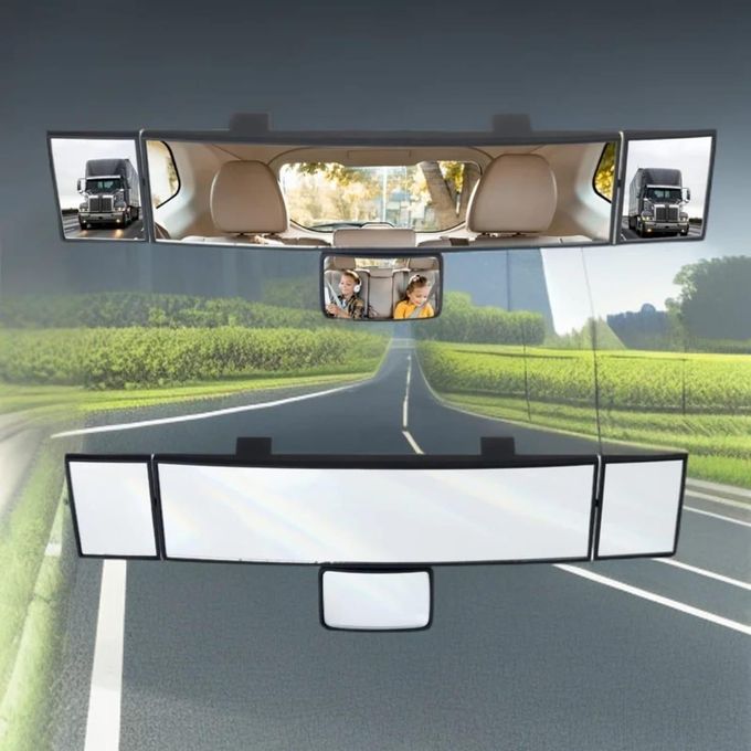 Rear View Mirror with Baby Mirror, Clip on Wide Angle Car Interior ...