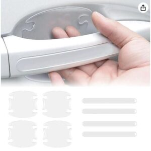 clear soft silicone door bowl protective stickers – anti scratch car handle protectors