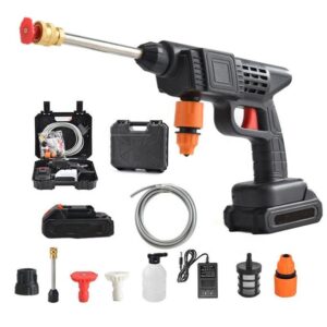 wireless car wash spray gun machine – portable high pressure cordless washer | rechargeable & multi purpose cleaning tool
