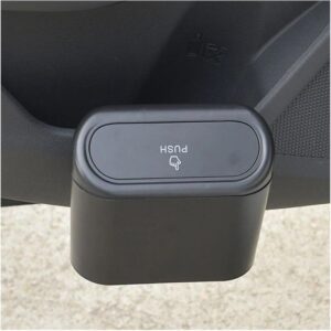 compact car door trash can – mini auto bin with lid for clean interiors