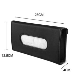 premium car tissue holder – leather sun visor organizer