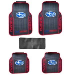 subaru ultimate 5 piece rubber floor mat set – all weather interior shield