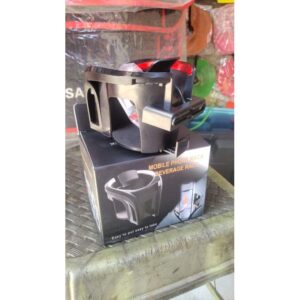 universal car/truck phone drink mug cup holder – 2 in 1 adjustable holder for bottles, cups & smartphones