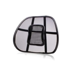 Rest Fashion Car & Office Seat Black Back Support Cushion – Ergonomic Lumbar Support