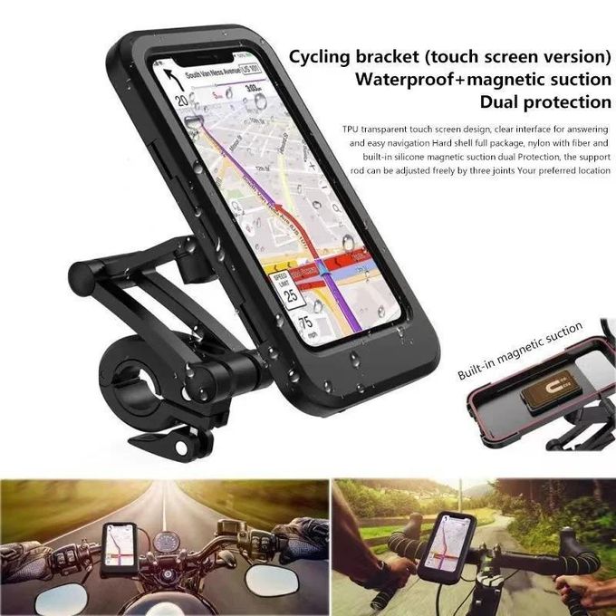 Waterproof Bike Phone Holder – Touch-Sensitive Motorcycle & Bicycle Handlebar Mount