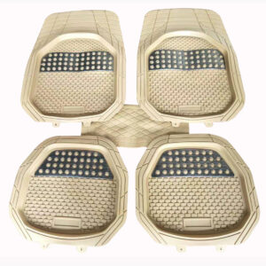 Premium 5-Piece Shiny Beige Car Floor Mats – Elegant Interior Protection | Nairobi Kenya