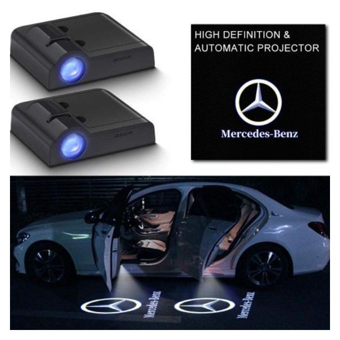 Mercedes LED Door Welcome Lights – 2PCS Logo Shadow Projector Set Nairobi