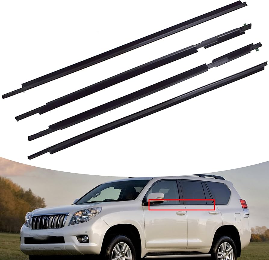 Toyota Land Cruiser Prado FJ150 Weather Strips Set – Door Rubber Seals for 2010–2023 Prado 150 Series
