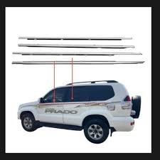 Toyota Land Cruiser Prado FJ150 Chrome Weather Strips – Door Chrome Trim for 2010–2023 Prado 150 Series