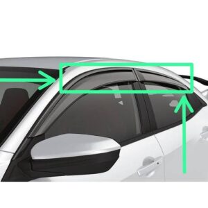 Toyota Mark X GRX120 Windbreakers – Car Window Rain Guards Wind Deflectors Set