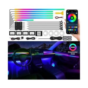 22-in-1 RGB Car Interior Atmosphere Lights – Multi-Color LED Ambient Lighting Kit
