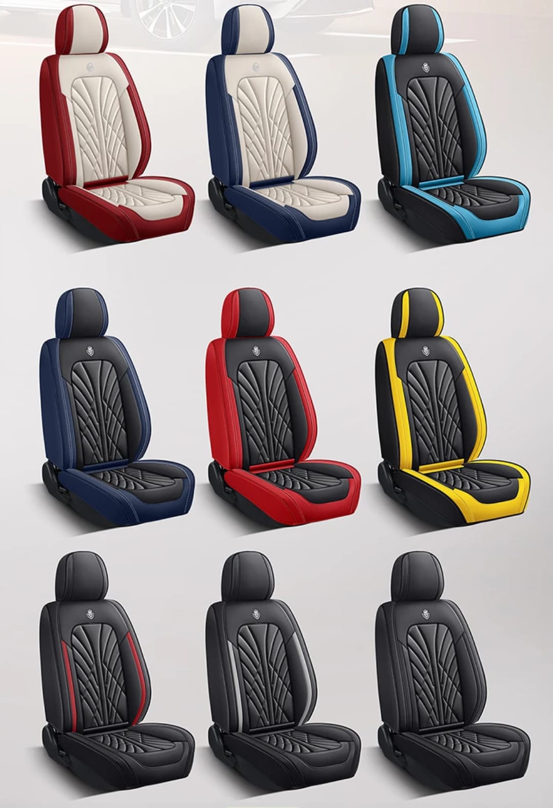 PU Leather Car Seat Covers Full Set – Waterproof Luxury Interior Protection Nairobi Kenya