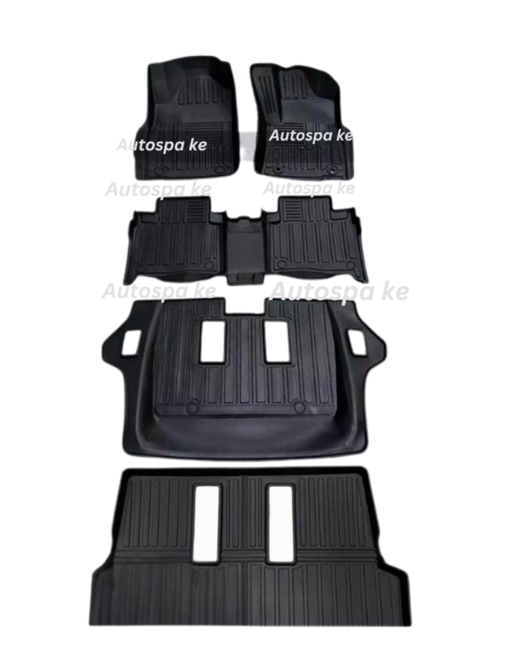 5D TPE Car Floor Mats for Toyota Fortuner (2015+) With Boot mat