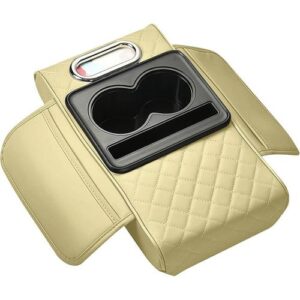 Beige Car Center Console Armrest Storage Organizer – Interior Storage Box (Nairobi, Kenya)