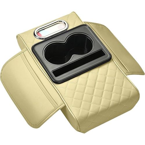 Beige Car Center Console Armrest Storage Organizer – Interior Storage Box (Nairobi, Kenya)