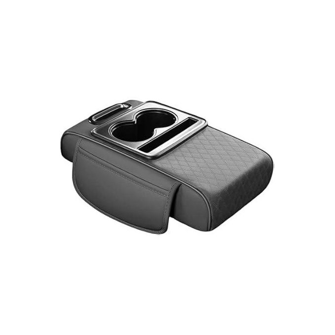 Grey Car Center Console Armrest Storage Organizer – Interior Storage Box (N